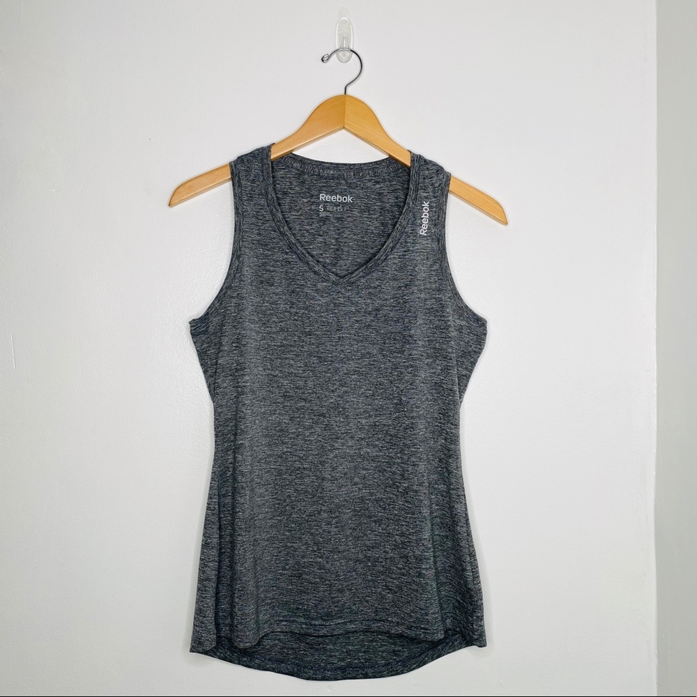 Reebok Gray Speedwick V-Neck Tank Top